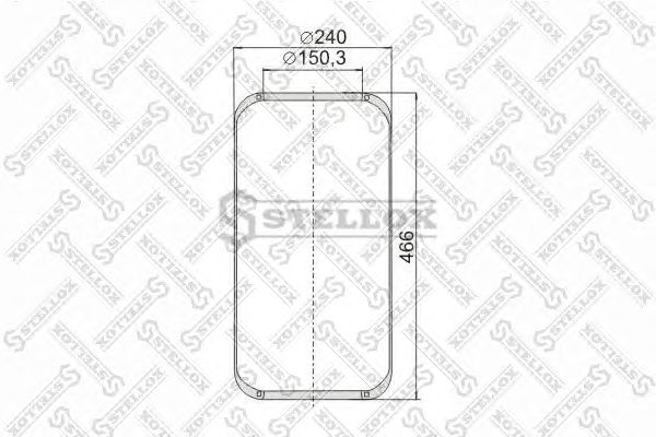 Купить STELLOX 9018880SX пневмоподушка !цил 466-240-150/150 \MAN TGA
