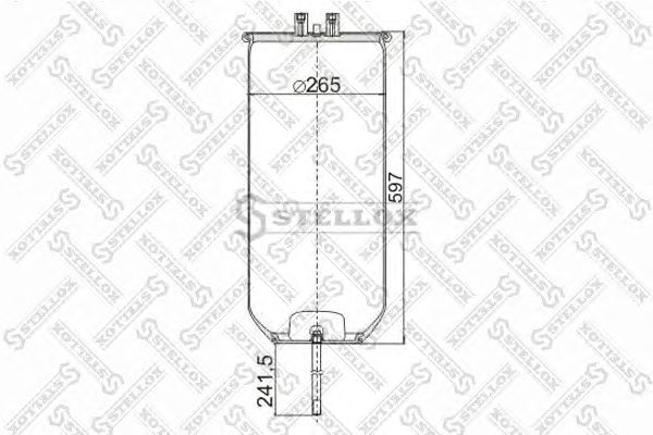 Купить STELLOX 9049120SX пневмоподушка без стак.! 1шп.d12 1отв.шт.M16 1шп-штуц.M12/M24 1шп.M16 \RVI Premium