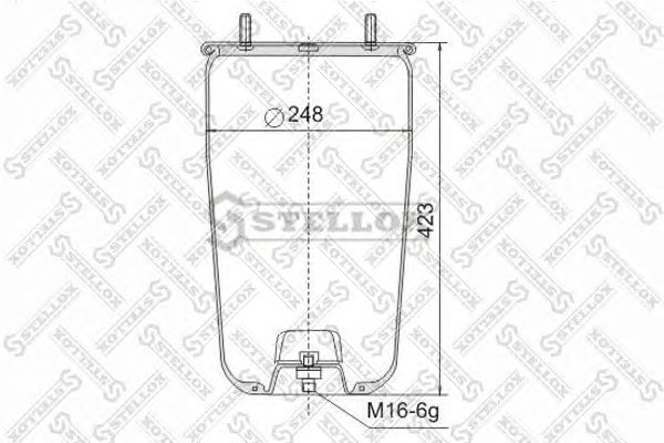 Купить STELLOX 9049610SX Пневмоподушка без стак.2шп.m12 1отв-шт.m22 bpw