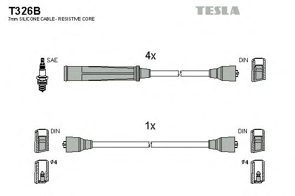 Купить TESLA T326B к-кт проводов!\ Suzuki Swift 1.0-1.3 G10A/G13B 89>