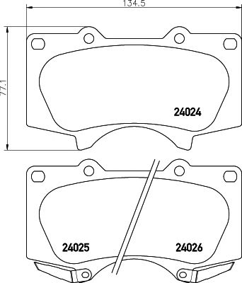 Купить TEXTAR 2402403 Колодки тормозные дисковые передн (замена 2402401) TOYOTA LAND CRUISER 2003- , LEXUS: GX 400/470 09-, LX 460/570 07-