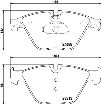 Купить TEXTAR 2468801 Колодки тормозные дисковые BMW: 5 525 d/525 d xDrive/528 i/528 i xDrive/530 d/530 d xDrive/530 i/535 i/535 i xDrive/ActiveHybrid 10-, 5 Touring 518 d/520 d/520 d xDrive/525 d/52
