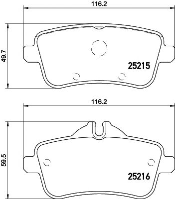 Купить TEXTAR 2521502 Колодки тормозные дисковые MERCEDES-BENZ: GL-CLASS GL 350 BlueTec 4-matic 12-, M-CLASS ML 250 CDI BlueTEC 4-matic/ML 320 4-matic 11-