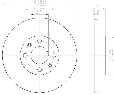 Купить TEXTAR 92119203 Диск тормозной NISSAN/RENAULT MICRA/NOTE/CLIO III перед. вент. 1шт (min 2 шт) PRO с покрытием PRO
