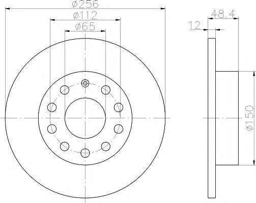 Купить TEXTAR 92121103 Диск тормозной AUDI/VW/SKODA OCTAVIA/A3/TOURAN/CADDY задний . 1 шт (min 2 шт)PRO с покрытием PRO