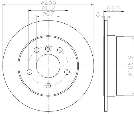 Купить TEXTAR 92132103 Диск тормозной MB A/B W169/W245 задний . 1 шт (min 2 шт) с покрытием PRO