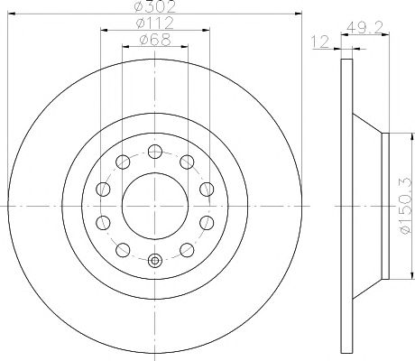 Купить TEXTAR 92132503 Диск тормозной AUDI A6 2005=> (302x12мм) задний (PRO) с покрытием PRO