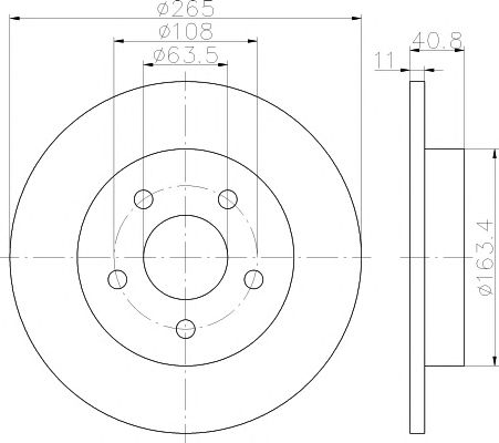 Купить TEXTAR 92133703 Диск тормозной FORD FOCUS II зад. 1 шт (min 2 шт)PRO с покрытием PRO