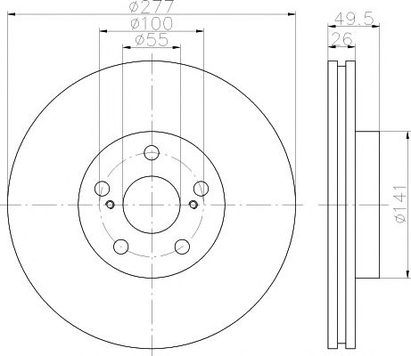 Купить TEXTAR 92135503 Диск тормозной TOYOTA AVENSIS (T25) 03- пер.вент. 1 шт (min 2 шт) PRO с покрытием PRO