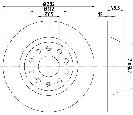 Купить TEXTAR 92140803 Диск тормозной AUDI A3/VW PASSAT/SKODA SUPERB 08>задний. 1 шт (min 2) с покрытием PRO
