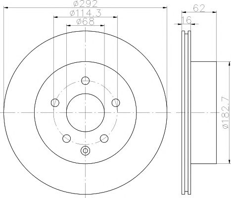 Купить TEXTAR 92144003 Диск тормозной задн NISSAN X-TRAIL (T30,T31) с покрытием PRO