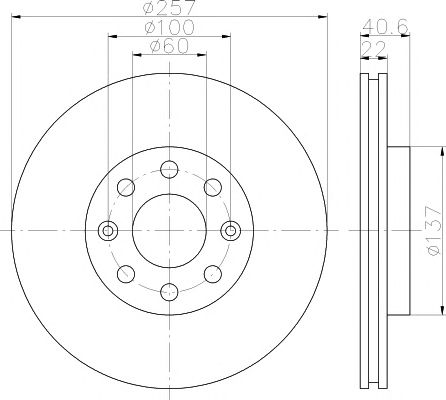 Купить TEXTAR 92145703 Диск тормозной OPEL CORSA D/FIAT GRANDE PUNTO 06- пер.вент. 1 шт (min 2 шт)(d=257mm с покрытием PRO