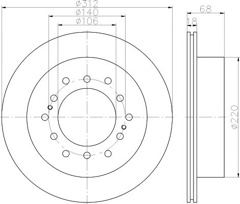 Купить TEXTAR 92170103 Диск тормозной TOYOTA 4 RUNNER (KZN18_, VZN18_, RZN18_)HILUX (VIGO) LAND CRUISER (_J8_) зад.(min 2 шт.) с покрытием PRO