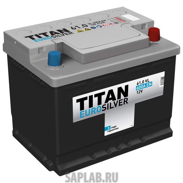 Купить TITAN 4607008881370 Аккумулятор TITAN EUROSILVER 61R 600A 242x175x190