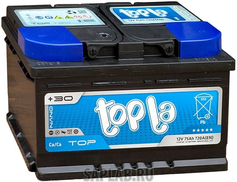 Купить TOPLA 118072 Аккумулятор автомобильный TOPLA TT75 75Ач 720A [118072]
