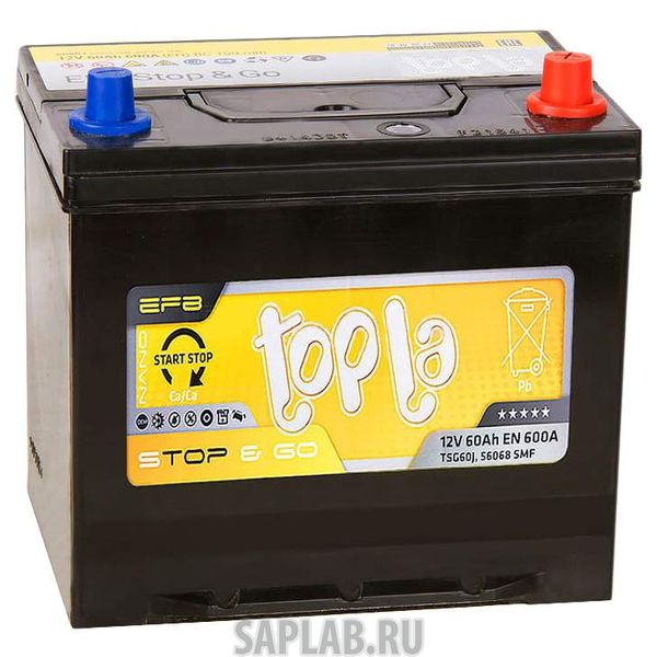 Купить TOPLA 60R600A Аккумулятор Topla EFB 60R 600A 230x168x220