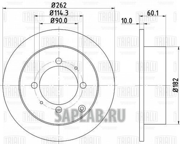 Купить TRIALLI DF117202 Диск тормозной | зад |