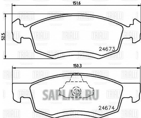Купить TRIALLI PF0901 Колодки тормозные дисковые | перед |
