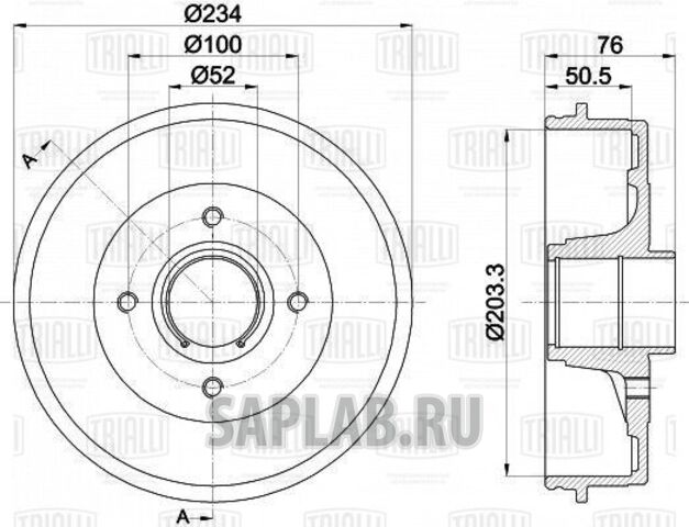 Купить TRIALLI TF215178 Барабан тормозной