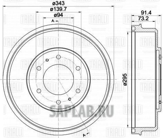 Купить TRIALLI TF531373 Барабан тормозной