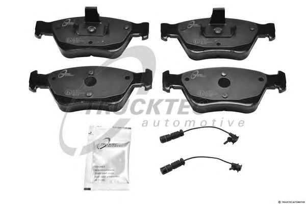 Купить TRUCKTEC 0235122 0044200220cpl1 Комплект тормозных колодок для дискового тормоза 4шт с датчиками износа 2 шт
