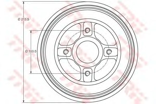 Купить TRW DB4214MR Барабан тормозной с кольцом АБС RENAULT LOGAN DB4214MR
