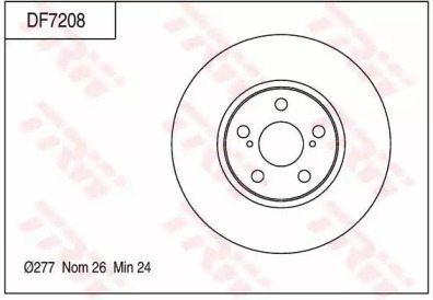 Купить TRW DF7208S Диск тормозной
