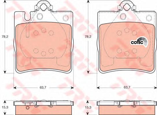 Купить TRW GDB1421 Колодки тормозные дисковые задн MERCEDES-BENZ: C CLASS T-Model 07-, C-CLASS 00-, C-CLASS T-Model 01-, C-CLASS купе 01-, C-CLASS универсал 00-01, CLK 02-, CLK кабрио 03-, E-