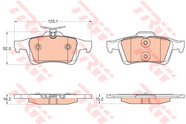 Купить TRW GDB2033 Колодки задние FORD C-MAX II GDB2033