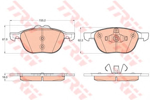 Купить TRW GDB2043 Колодки передние FORD TRANSIT/TOURNEO CONNECT (9/13- ) GDB2043