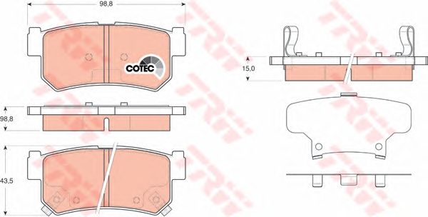 Купить TRW GDB3366 Колодки тормозные дисковые задн DAEWOO: REXTON 02-, SSANGYONG: ACTYON 06-, KYRON 05-, REXTON 02-