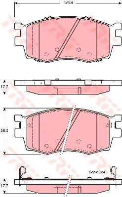 Купить TRW GDB3420 Колодки передние HYUNDAI ACCENT III (MC), I20 (PB), KIA RIO II GDB3420
