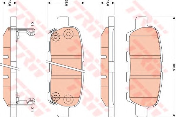 Купить TRW GDB3507 Колодки тормозные дисковые INFINITI: EX 35/37 08-, G 37x 07-, M45 4.5 Luxury 05- \ NISSAN: CUBE 1.5 dCi/1.6 16V 10-, MURANO 3.5 4x4 03-, MURANO 2.5 4x4/3.5/3.5 4x4 07-, QASHQAI/