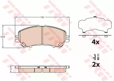 Купить запчасть TRW - GDB3631 