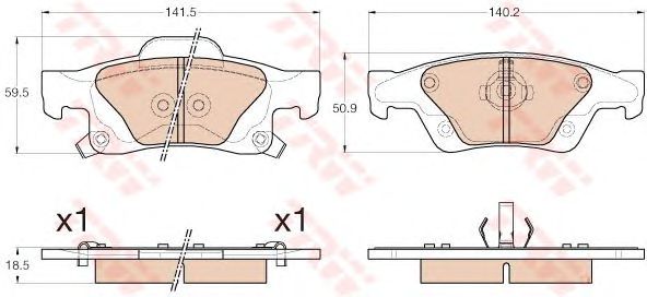 Купить TRW GDB4448 Колодки тормозные дисковые JEEP: GRAND CHEROKEE IV 3.0 CRD V6 4x4/3.6 V6 4x4/3.6 V6 FlexFuel 4x4/5.7 V8 4x4/6.4 SRT8 4x4 10-