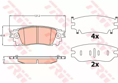 Купить TRW GDB4459 Колодки тормозные задние