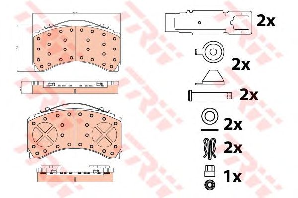Купить TRW GDB5110 Колодки задние MERCEDES ACTROS GDB5110