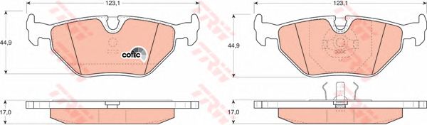 Купить TRW GDB917 Колодки тормозные дисковые BMW: 3 86-92, 3 94-98, 3 кабрио 88-91, 3 кабрио 94-99, 3 купе 92-99, 5 86-90, 5 88-95, 5 Touring 91-97, 7 86-94, Z3 97-03, Z3 купе 98-03