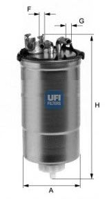 Купить UFI 2442800 ФИЛЬТР ТОПЛИВНЫЙ