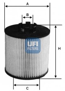 Купить UFI 25.012.00 Фильтр масляный OPEL ASTRA H, CORSA C/D 1.2/1.4 25.012.00