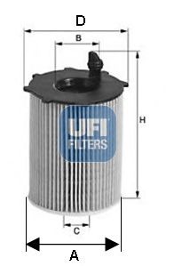 Купить UFI 25.142.00 Фильтр масляный
