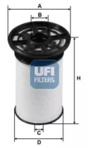 Купить UFI 26.076.00 Топливный фильтр