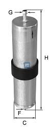 Купить UFI 31.569.00 Фильтр топливный бензиновый BMW 316i-328i E46, 520i-540i E39, 728i-750i E38 31.569.00