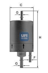 Купить UFI 31.830.00 Фильтр топливный бензиновый AUDI A6 2.4-4.2 04-08 31.830.00