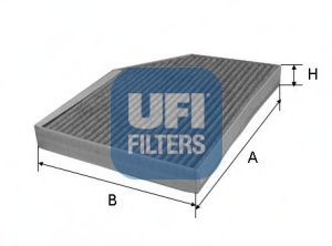 Купить UFI 54.168.00 Фильтр салона [угольный]