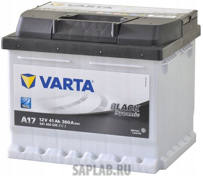 Купить VARTA 541400036 Аккумулятор VARTA 541400036 Black Dynamic 12V 41AH 360A 207х175х175 Полярность 0 Клеммы 1