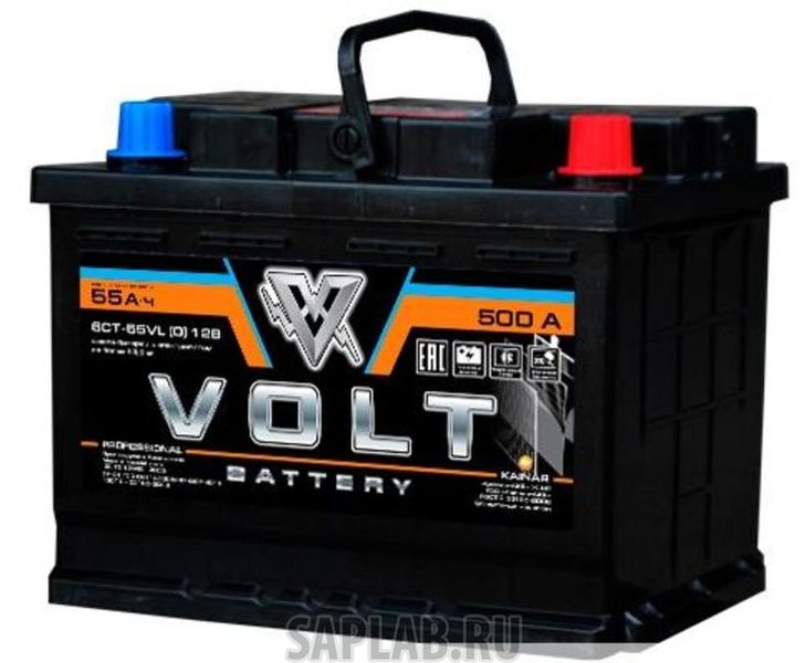 Купить VOLT VL5501 Автомобильный аккумулятор VOLT PRO 6СТ-55VL(0) 55 Ач (A/h) обратная полярность - VL5501