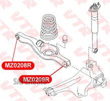Купить VTR MZ0208R Сайлентблок нижнего поперечного рычага (внутренний) 28300/350