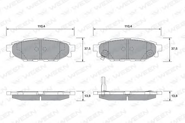 Купить WEEN 151-2336 Колодки тормозные дисковые задние