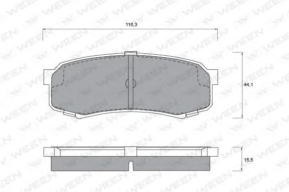 Купить WEEN 151-2577 Колодки тормозные дисковые задние